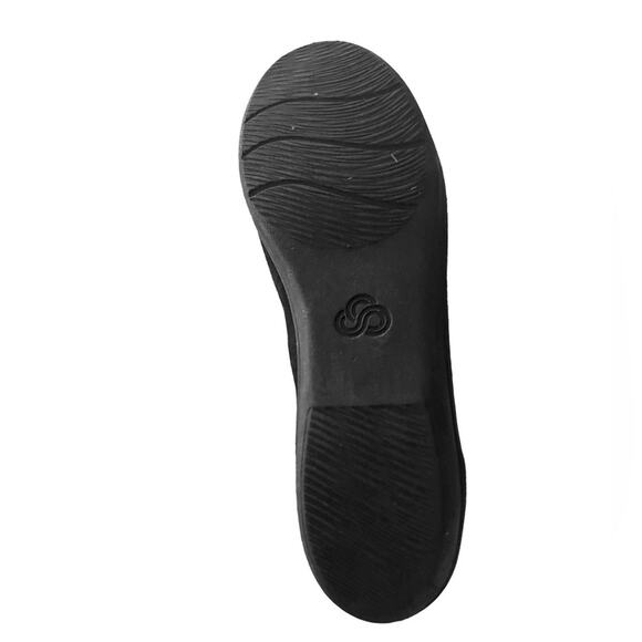 Clarks Ayla Low Black Nubuck Slip On Ballet Flats - Picture 5 of 5